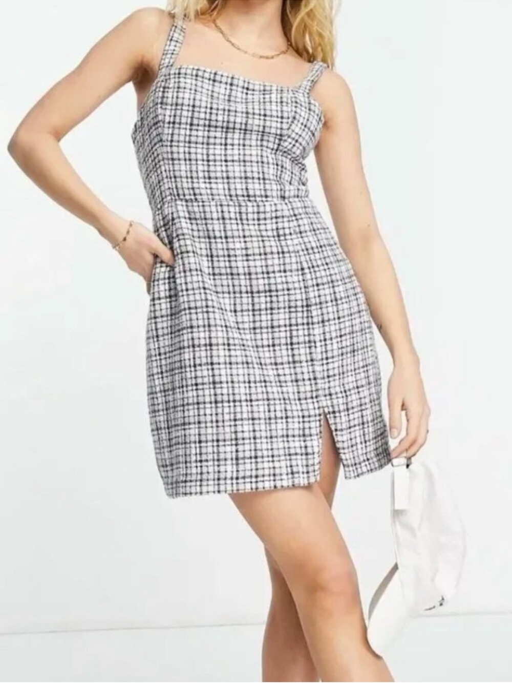 Abercrombie & Fitch Tweed Square Neck Mini Dress Size S